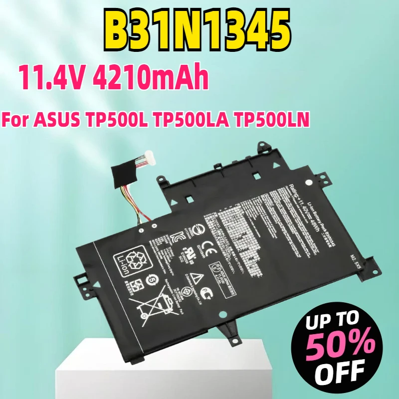 New B31N1345 Genuine Battery for ASUS Battery Transformer Book Flip TP500L TP500LA TP500LN 11.4V 48W Notebook Battery
New B31N1345 Genuine Battery for ASUS Battery Transformer Book Flip TP500L TP500LA TP500LN 11.4V 48W Notebook Battery