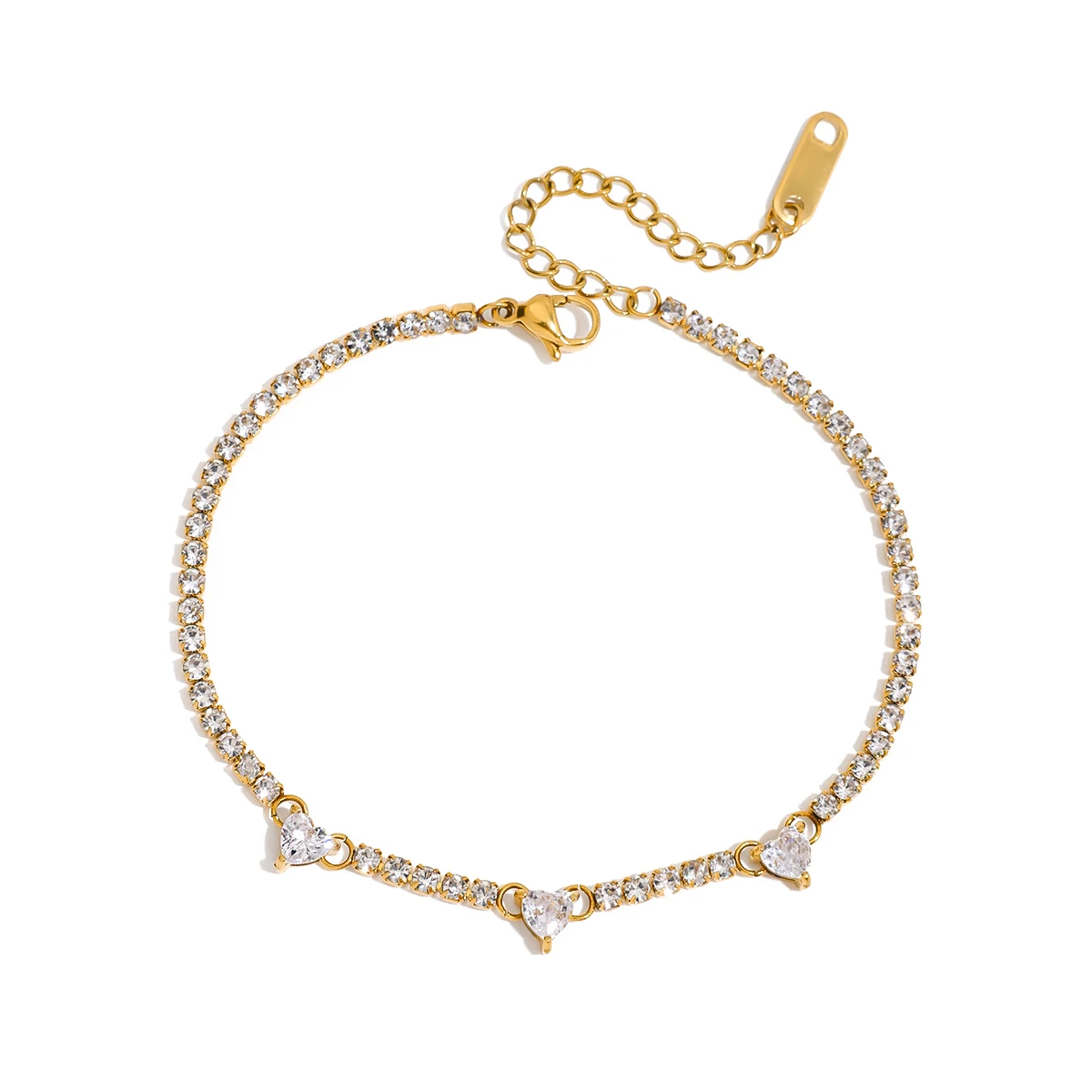 Роскошный браслет Youthway Heart Full Zirconia из нержавеющей стали, женские ювелирные изделия, браслет-цепочка с PVD-покрытием из 18-каратного золота
Роскошный браслет Youthway Heart Full Zirconia из нержавеющей стали, женские ювелирные изделия, браслет-цепочка с PVD-покрытием из 18-каратного золота
