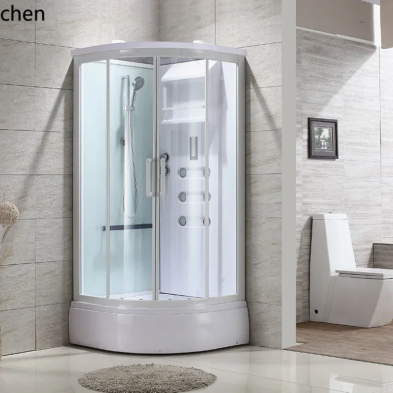 Shower Room 304 Stainless Steel Arc Fan-shaped Ultra-thick Tempered Glass Overall Bathroom
Shower Room 304 Stainless Steel Arc Fan-shaped Ultra-thick Tempered Glass Overall Bathroom
