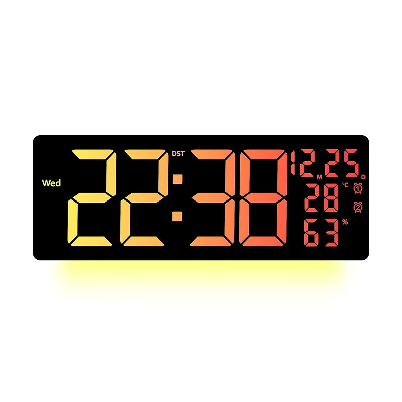 New LED Colorful Wall Clock RGB Color Changing Living Room Wall Clock Display Multi-Function Alarm Clock Large Size 6669RGB
New LED Colorful Wall Clock RGB Color Changing Living Room Wall Clock Display Multi-Function Alarm Clock Large Size 6669RGB