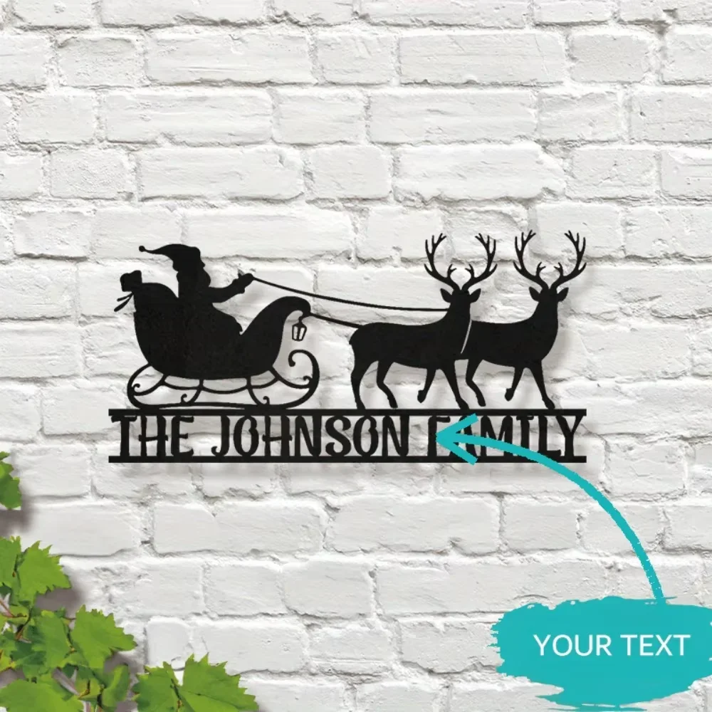 Custom Santa Reindeer Wall Sculptures - Customize with Family Name for Uniqueness - Beautiful Metal Art for Wall Deco
Custom Santa Reindeer Wall Sculptures - Customize with Family Name for Uniqueness - Beautiful Metal Art for Wall Deco