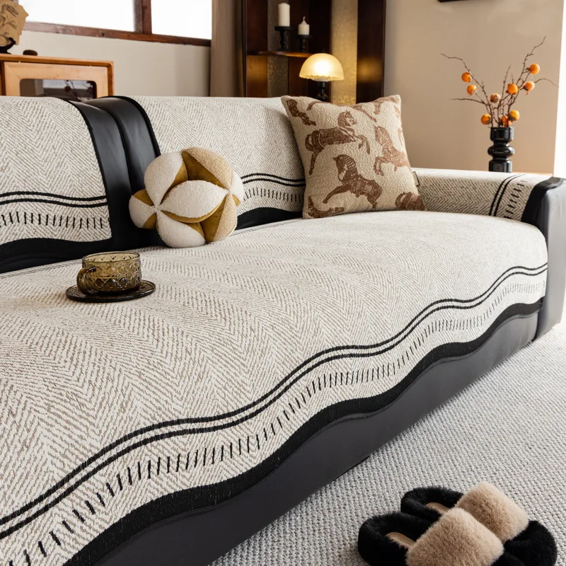 Chenille Sofa Cushion with Fresh Cream Style Simple Anti Slip Cushion All Seasons Dust-proof Sofa Cover for Living Room
Chenille Sofa Cushion with Fresh Cream Style Simple Anti Slip Cushion All Seasons Dust-proof Sofa Cover for Living Room