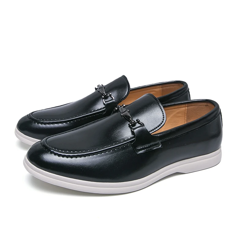 Летние мужские повседневные удобные мягкие лоферы на плоской подошве из искусственной кожи черного цвета для вождения, вечеринок и деловых встреч
Летние мужские повседневные удобные мягкие лоферы на плоской подошве из искусственной кожи черного цвета для вождения, вечеринок и деловых встреч