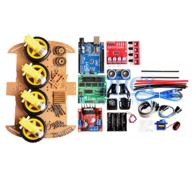 Smart Car Kit 4WD Tracking Car/DIY Kit/uno Development Board/car Chassis/programming
Smart Car Kit 4WD Tracking Car/DIY Kit/uno Development Board/car Chassis/programming