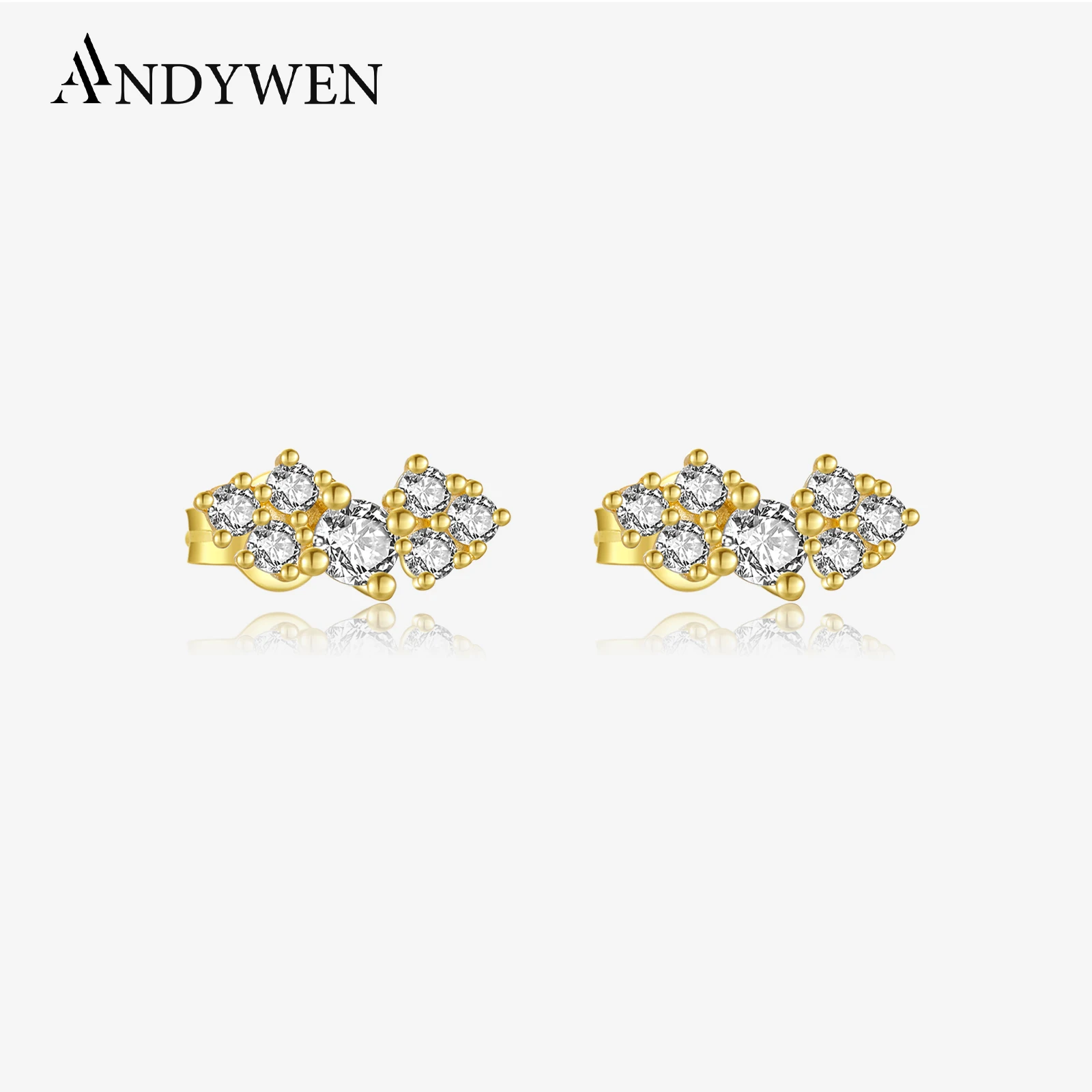 ANDYWEN 925 Sterling Silver Gold Amelie Stud Earring Clear CZ Clips Piercing Tiny Earring Women Luxury Jewelry Gift Wedding
ANDYWEN 925 Sterling Silver Gold Amelie Stud Earring Clear CZ Clips Piercing Tiny Earring Women Luxury Jewelry Gift Wedding
