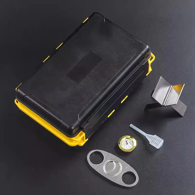 Portable Cigar Humidor Box Travel ABS Waterproof Shockproof Sponge Humidifier Hygrometer Smoking Accessories
Portable Cigar Humidor Box Travel ABS Waterproof Shockproof Sponge Humidifier Hygrometer Smoking Accessories