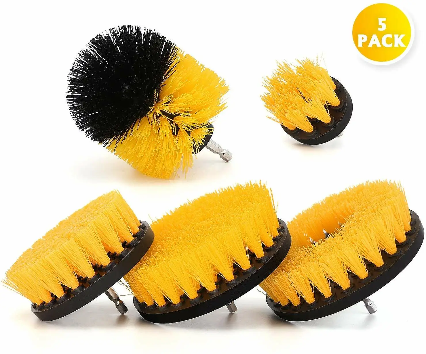 5 Pack Drill Brush Attachments Power Cleaning Kit Scrubber Brush for Carpet, Car
5 Pack Drill Brush Attachments Power Cleaning Kit Scrubber Brush for Carpet, Car