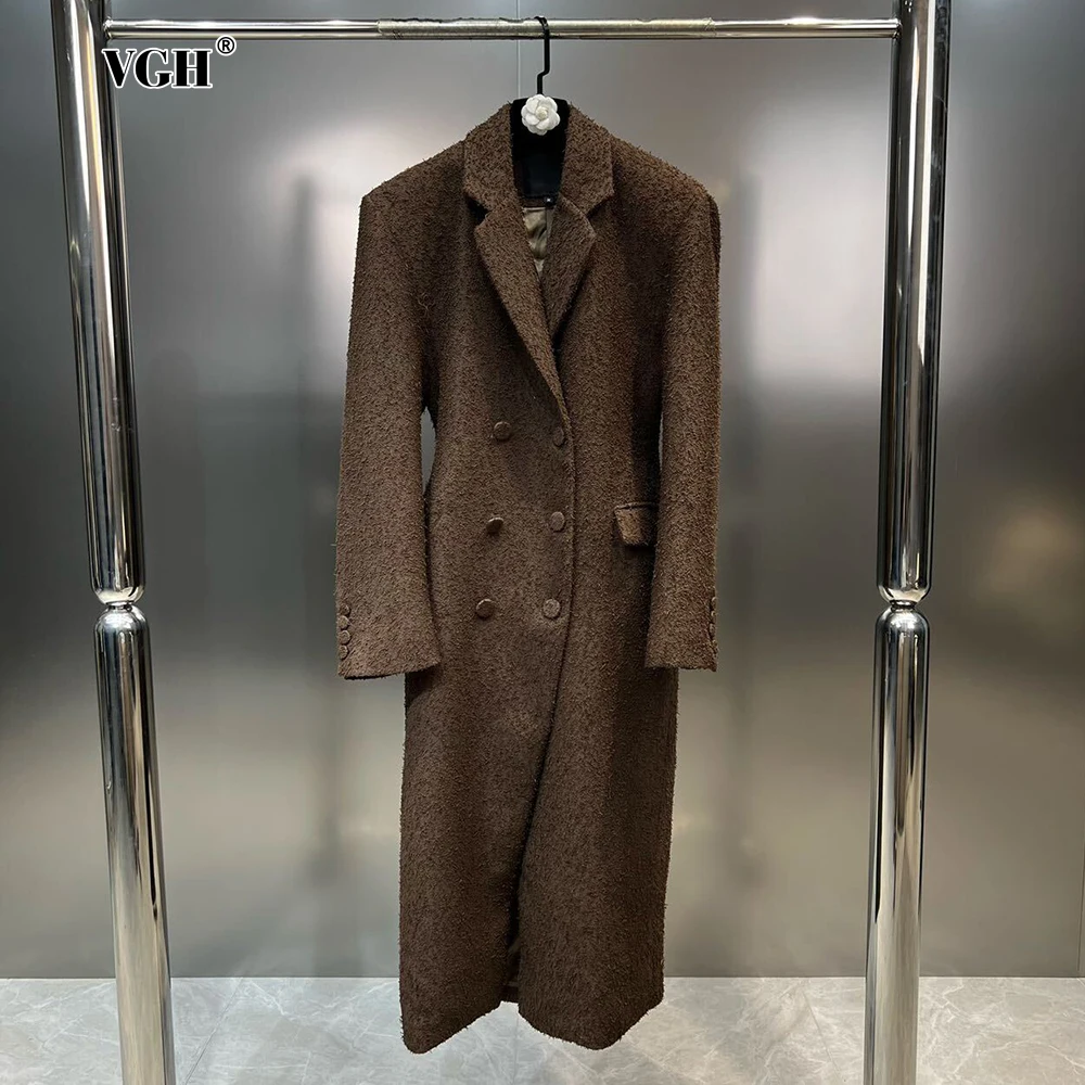 VGH Casual Office Spliced Pocket Balzer For Women Notched Collar Long Sleeve Patchwork Double Breasted Vintage Coat Female New
VGH Casual Office Spliced Pocket Balzer For Women Notched Collar Long Sleeve Patchwork Double Breasted Vintage Coat Female New