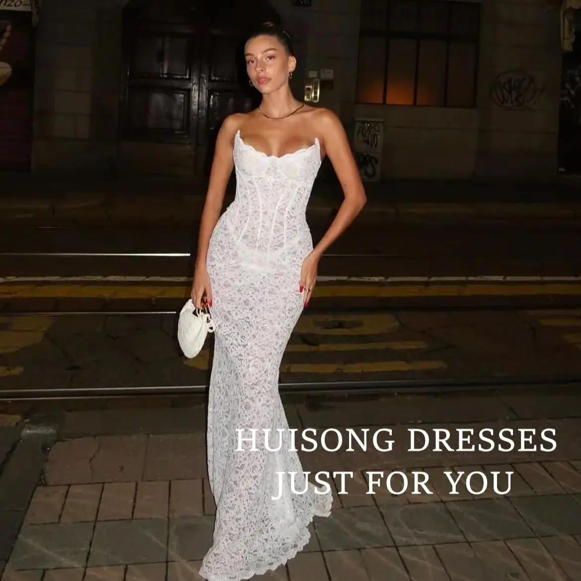 HUISONG Customized vestidos mujer Boho Mermaid Wedding Dresses Lace Appliques Sweetheart Sleeveless Beach Bridal Gown שמלת כלה
HUISONG Customized vestidos mujer Boho Mermaid Wedding Dresses Lace Appliques Sweetheart Sleeveless Beach Bridal Gown שמלת כלה