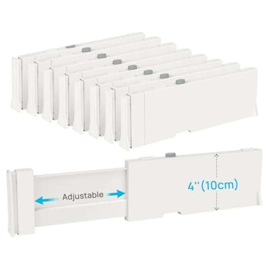 Drawer Dividers for Clothes Pack Adjustable " High Expandable from 11.3"-17" Dresser Drawer Organizer Plastic Drawers Separator
Drawer Dividers for Clothes Pack Adjustable " High Expandable from 11.3"-17" Dresser Drawer Organizer Plastic Drawers Separator