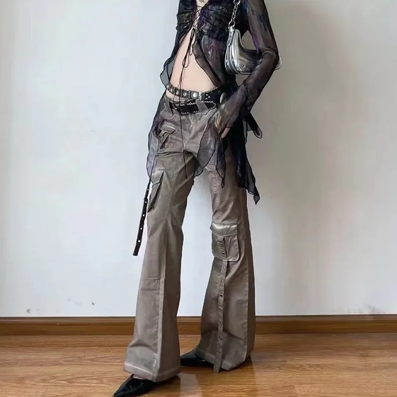 E-girl Grunge Low Waist Flare Pants Vintage Distressed Cargo Pant Wasteland Punk Bell Bottom Jeans American Retro Trouser Y2k
E-girl Grunge Low Waist Flare Pants Vintage Distressed Cargo Pant Wasteland Punk Bell Bottom Jeans American Retro Trouser Y2k