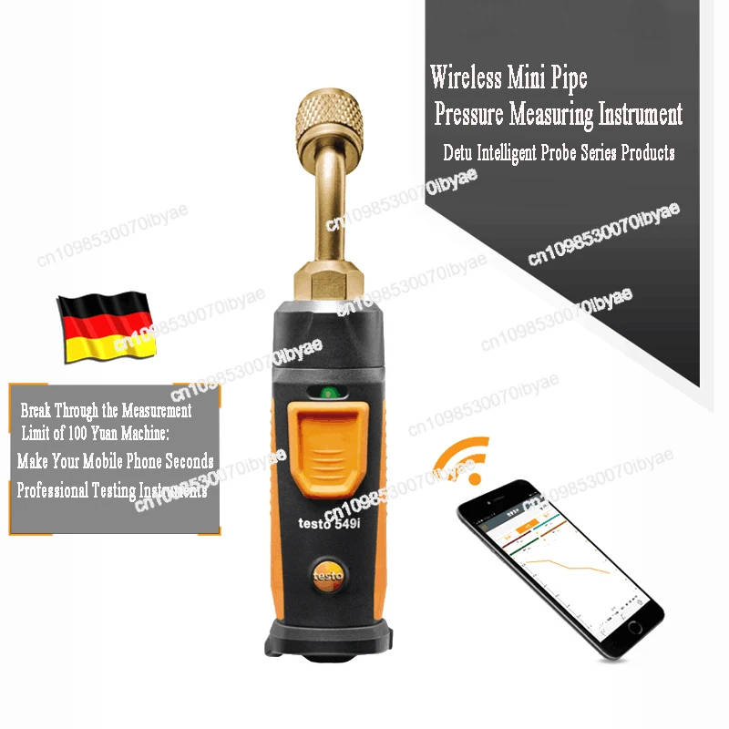 549i High-pressure Gauge Bluetooth-compatible Smart and Wireless Probe Refrigeration Pressure Gauge Meter
549i High-pressure Gauge Bluetooth-compatible Smart and Wireless Probe Refrigeration Pressure Gauge Meter