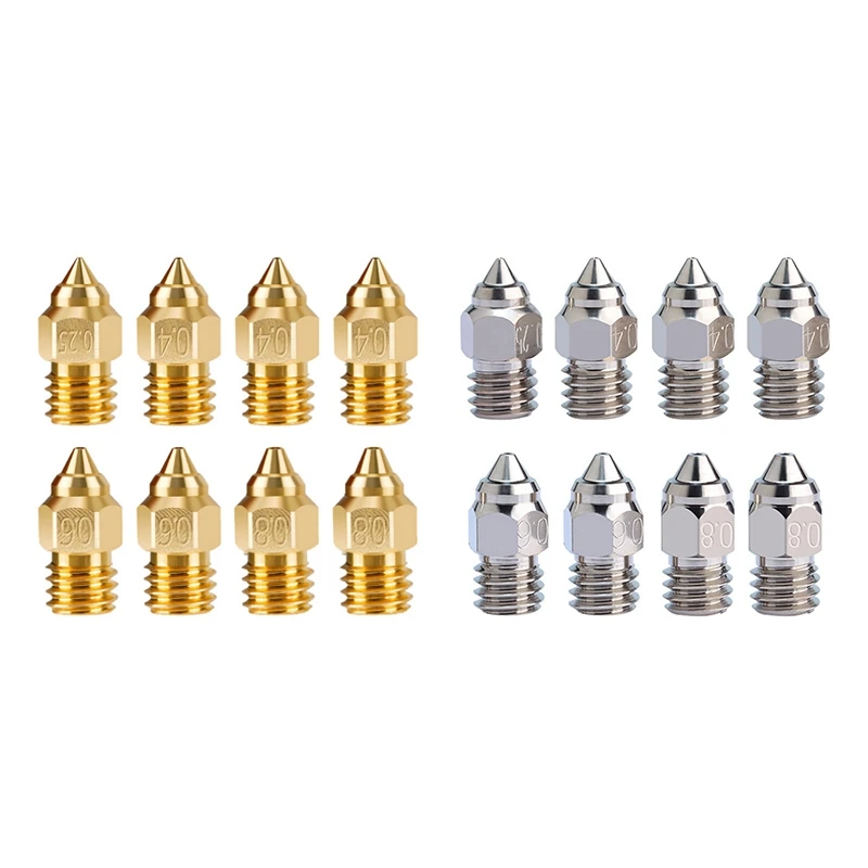 3D Printer Nozzles,8PCS Brass Printing Nozzles With 0.25/0.4/0.6/0.8Mm For Ender 3/Ender 3 V2/Ender 3 Pro/Ender 5 Series Durable
3D Printer Nozzles,8PCS Brass Printing Nozzles With 0.25/0.4/0.6/0.8Mm For Ender 3/Ender 3 V2/Ender 3 Pro/Ender 5 Series Durable