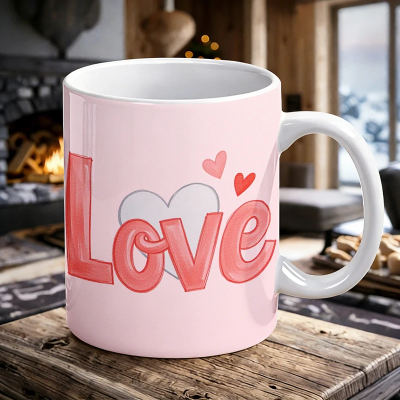 Pink Love Heart Mug, Sweet Valentine Romantic Ceramic Cup, Coffee Cup, Milk Cup, Office Tea Cup, Gift for Friends,Fade-Resistant
Pink Love Heart Mug, Sweet Valentine Romantic Ceramic Cup, Coffee Cup, Milk Cup, Office Tea Cup, Gift for Friends,Fade-Resistant