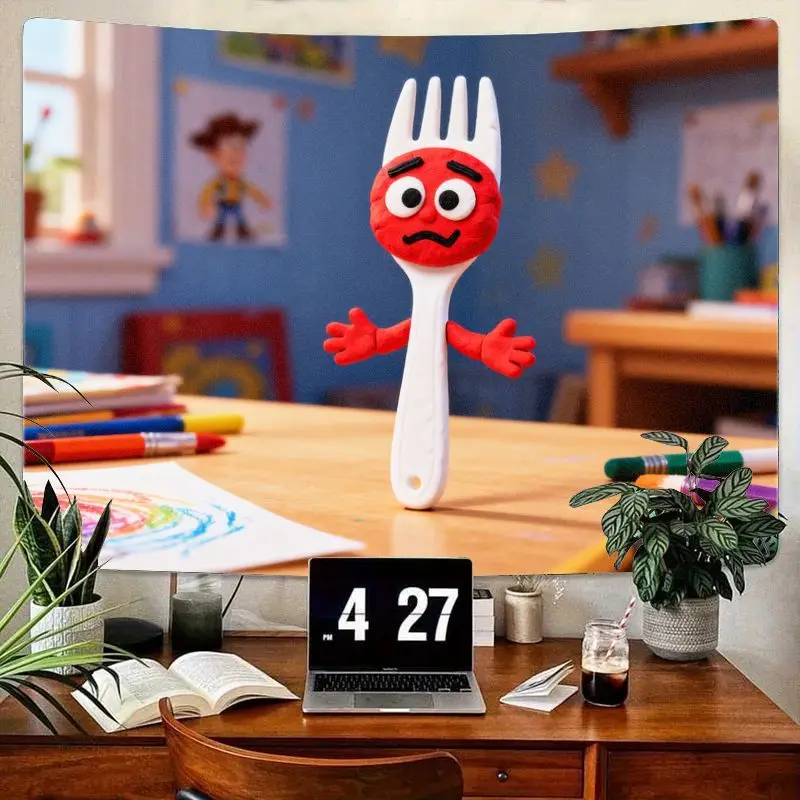 1 шт., гобелен с героями мультфильмов Forky Toy Story 4, милый настенный художественный декор из полиэстера для детской комнаты, спальни и гостиной, подарок
1 шт., гобелен с героями мультфильмов Forky Toy Story 4, милый настенный художественный декор из полиэстера для детской комнаты, спальни и гостиной, подарок