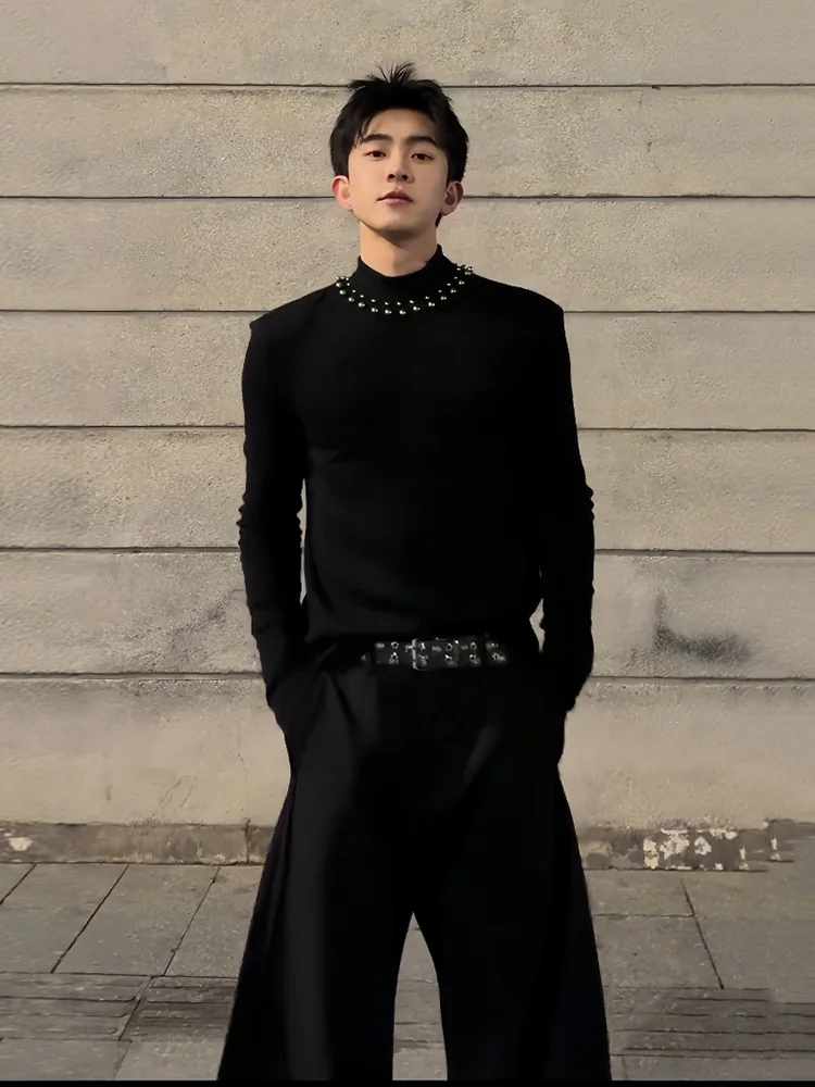 Handmade Beaded oulder Pad f High Collar Long Sve Men's Base irt Knitted T-irt Inner Wear Casual Cotton...
Handmade Beaded oulder Pad f High Collar Long Sve Men's Base irt Knitted T-irt Inner Wear Casual Cotton...