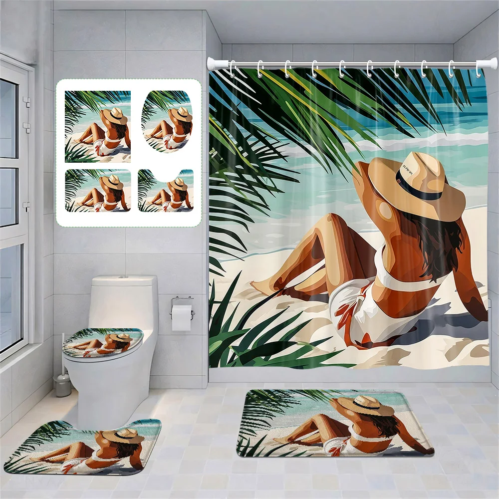 Four-Piece Set Morandi Bathroom Decorative suit Abstract Art Shower Curtain Non-Slip Floor Mat Toilet Mat home decoration
Four-Piece Set Morandi Bathroom Decorative suit Abstract Art Shower Curtain Non-Slip Floor Mat Toilet Mat home decoration