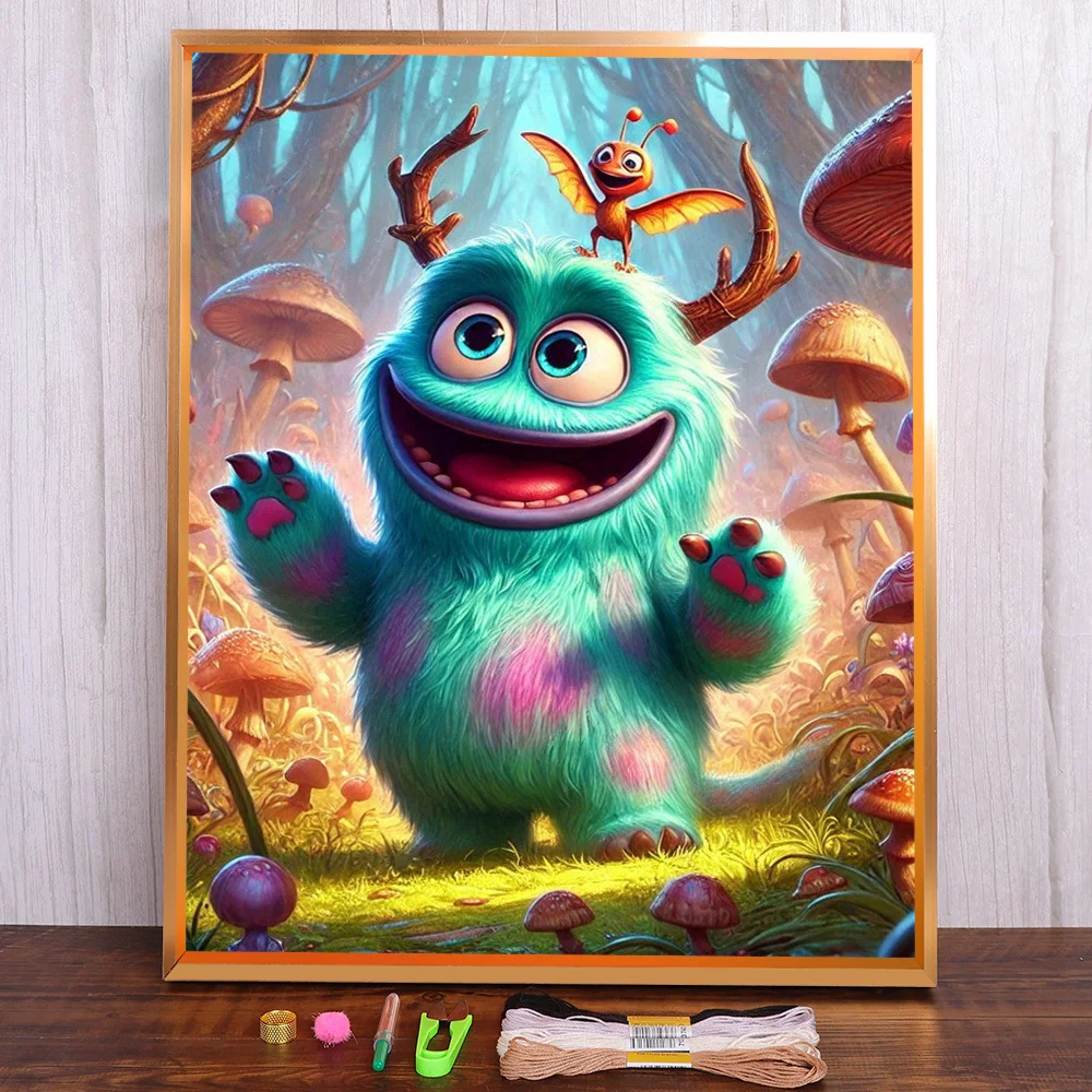 Cute Monster Printed Fabric Cross Stitch Complete Kit DIY Embroidery Needlework Sewing Knitting Hobby Gift Stamped Room Decor
Cute Monster Printed Fabric Cross Stitch Complete Kit DIY Embroidery Needlework Sewing Knitting Hobby Gift Stamped Room Decor