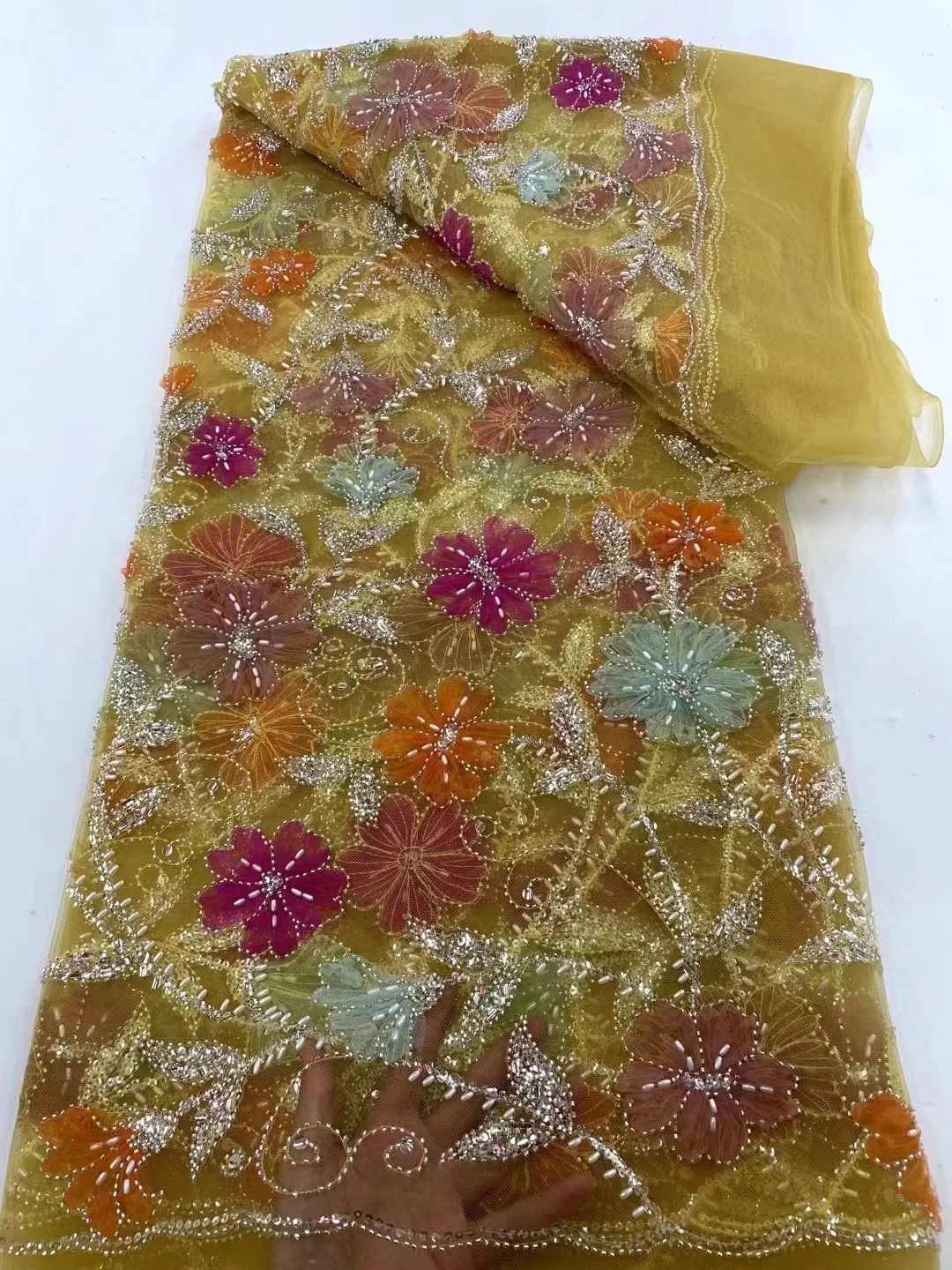 Luxury African 3D Flower Lace Fabric 2024 High Quality Nigerian Sequins French Tulle Fabric Material for Wedding Party NXH5943
Luxury African 3D Flower Lace Fabric 2024 High Quality Nigerian Sequins French Tulle Fabric Material for Wedding Party NXH5943