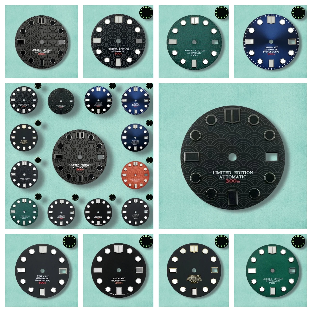 28.5mm High Quality S Logo NH35 Dial SUB/SKX007 DIal Suitable For NH35/NH36 Movement Green Luminous NH35 Accessories
28.5mm High Quality S Logo NH35 Dial SUB/SKX007 DIal Suitable For NH35/NH36 Movement Green Luminous NH35 Accessories 