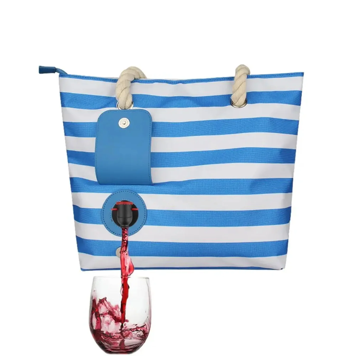 Fashionable Wine Bag with Hidden Insulated Compartment - Stylish Beach Tote Handbag for Outdoor Parties and Storage
Fashionable Wine Bag with Hidden Insulated Compartment - Stylish Beach Tote Handbag for Outdoor Parties and Storage