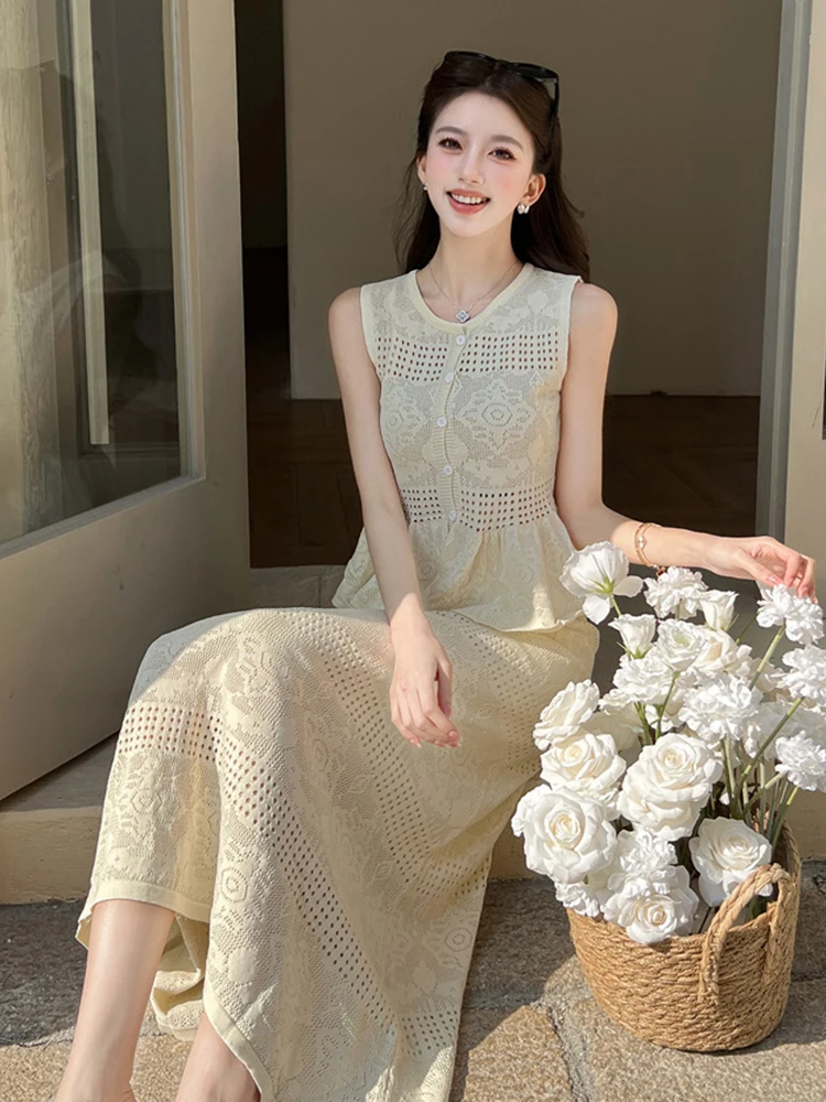 Женский праздничный повседневный комплект из двух предметов, жилет, топы, рубашка с оборками, майка, блузка, длинная юбка, комплекты для отдыха, женская милая пляжная одежда для свиданий
Женский праздничный повседневный комплект из двух предметов, жилет, топы, рубашка с оборками, майка, блузка, длинная юбка, комплекты для отдыха, женская милая пляжная одежда для свиданий