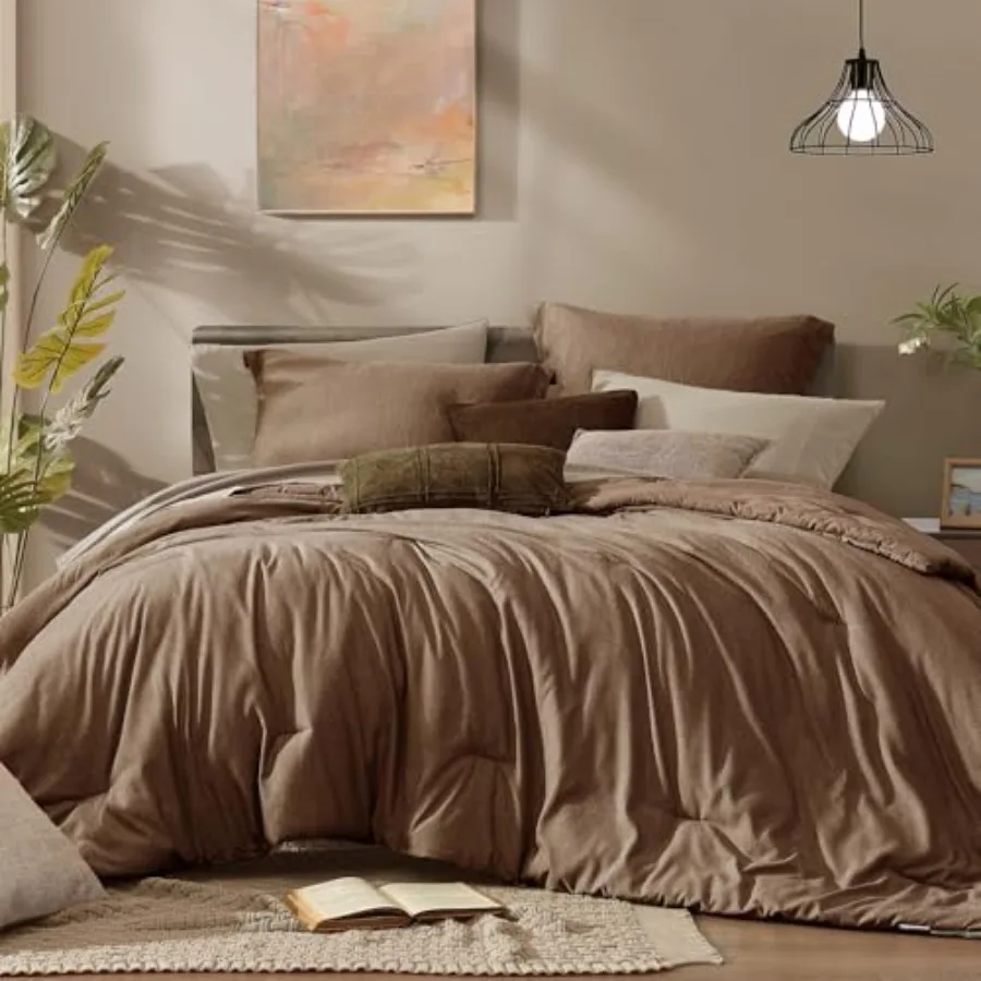 Comforter Set - 7 Pieces Cationic Dyeing Bed in a Bag Bedding Sets with Comforter, Sheets, Pillowcases and Shams, Reversible Be
Comforter Set - 7 Pieces Cationic Dyeing Bed in a Bag Bedding Sets with Comforter, Sheets, Pillowcases and Shams, Reversible Be