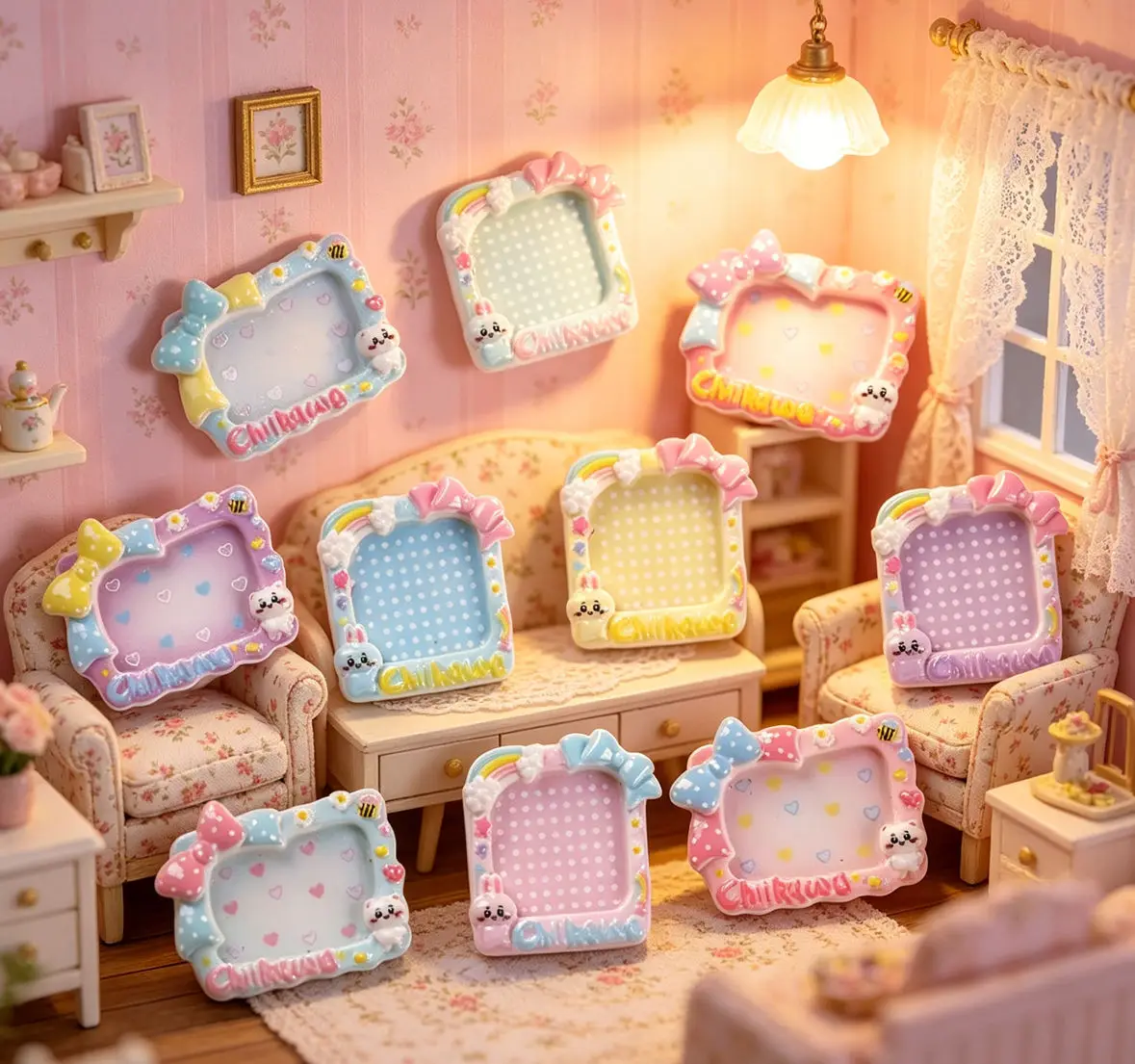 20pcs Mini Resin Photo Frame Plate Charms,Kawaii Bowknot Design,DIY Accessories for Dollhouse Decor,Hair Clips,Pretend Play
20pcs Mini Resin Photo Frame Plate Charms,Kawaii Bowknot Design,DIY Accessories for Dollhouse Decor,Hair Clips,Pretend Play