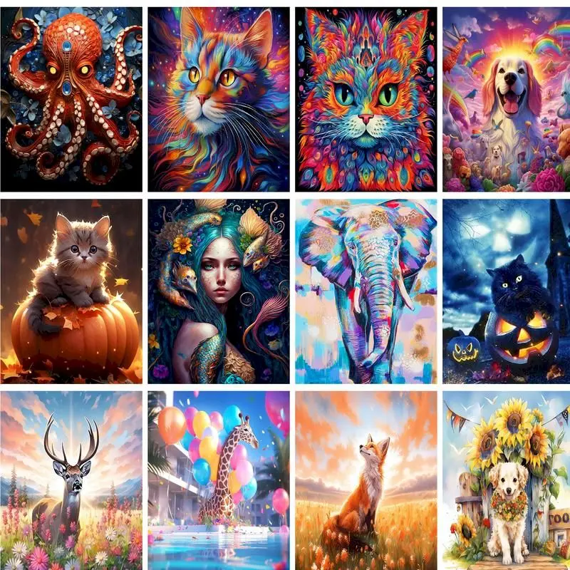 GATYZTORY Diamond Painting Octopus Cross Stitch Full Round Diamond Art Embroidery Animals For Diy Gift Home Decor Halloween Cat
GATYZTORY Diamond Painting Octopus Cross Stitch Full Round Diamond Art Embroidery Animals For Diy Gift Home Decor Halloween Cat
