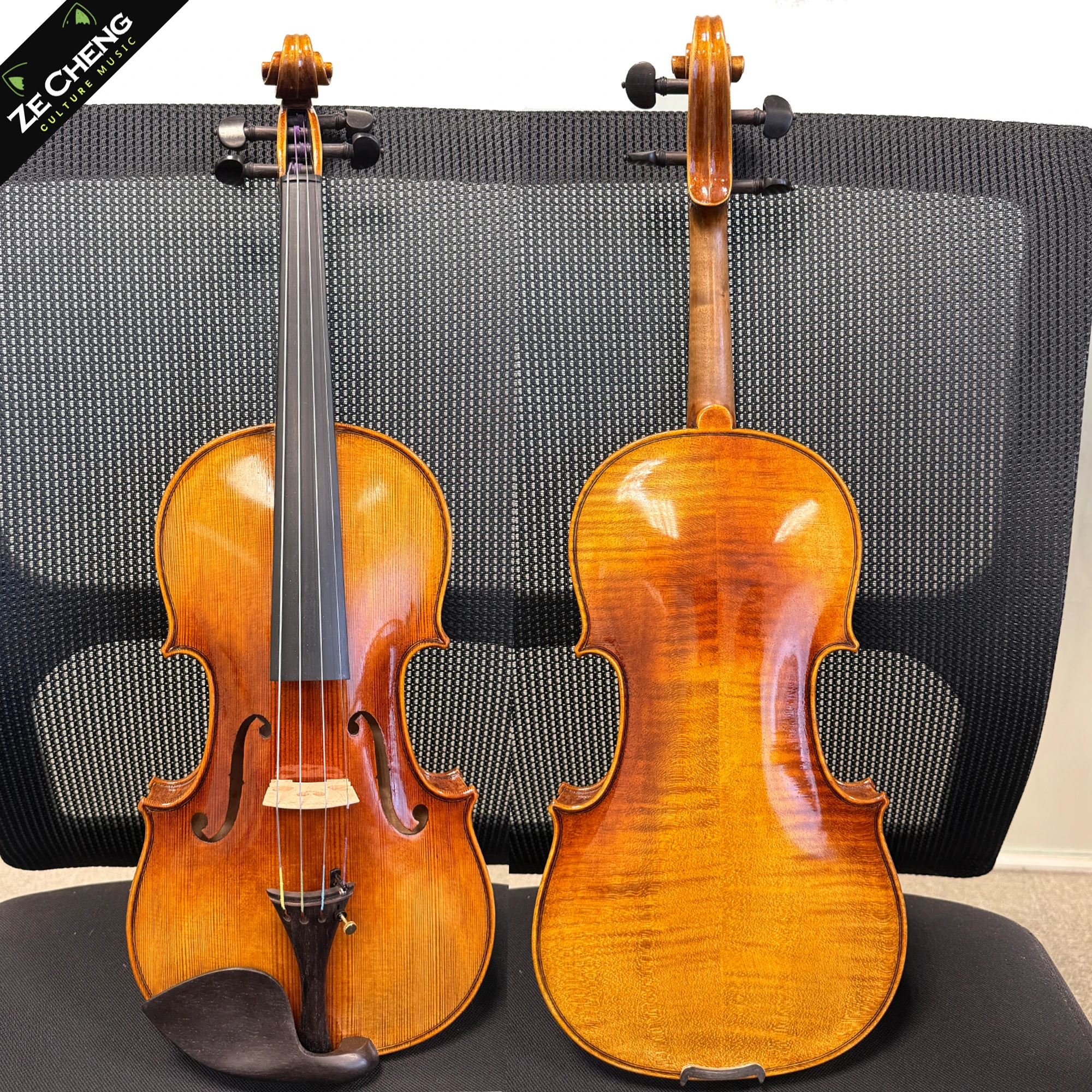 Handmade Violin 4/4 Suitable for Professional Performance, Hand-Painted, Flame Pattern, European Spruce Top, Ebony Fittings
Handmade Violin 4/4 Suitable for Professional Performance, Hand-Painted, Flame Pattern, European Spruce Top, Ebony Fittings