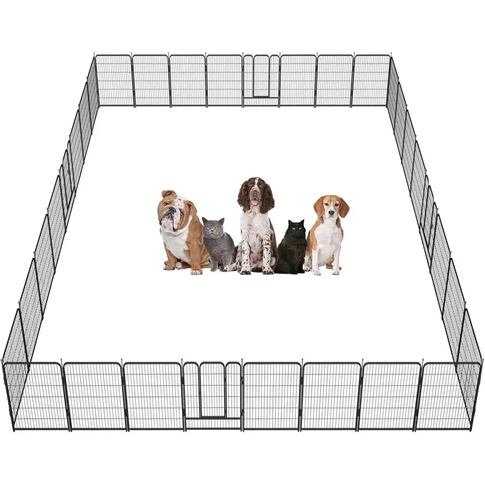 Heavy Duty Folding Dog Exercise Pen, 32 Panels, 40 Height, Indoor/Outdoor, Sier Gray for Large & Medium Dogs
Heavy Duty Folding Dog Exercise Pen, 32 Panels, 40 Height, Indoor/Outdoor, Sier Gray for Large & Medium Dogs
