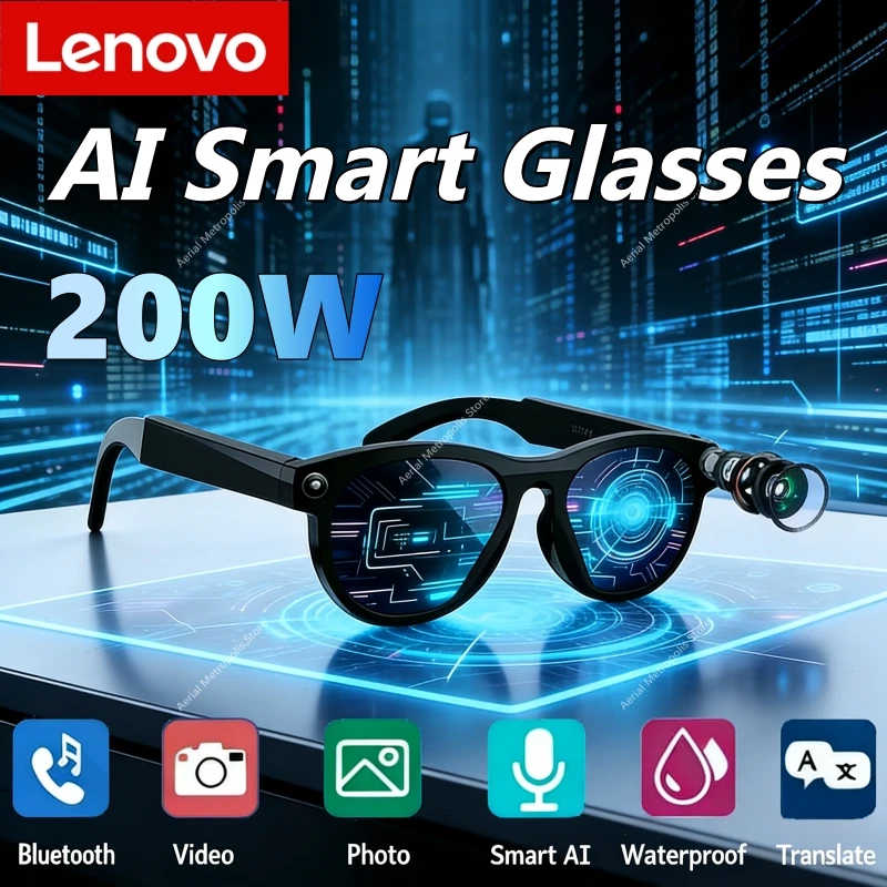 Lenovo 2K Smart AI Glasses Hd Video Recording Translate Camera Bluetooth Call Voice Assistant Music Control 2026
Lenovo 2K Smart AI Glasses Hd Video Recording Translate Camera Bluetooth Call Voice Assistant Music Control 2026
