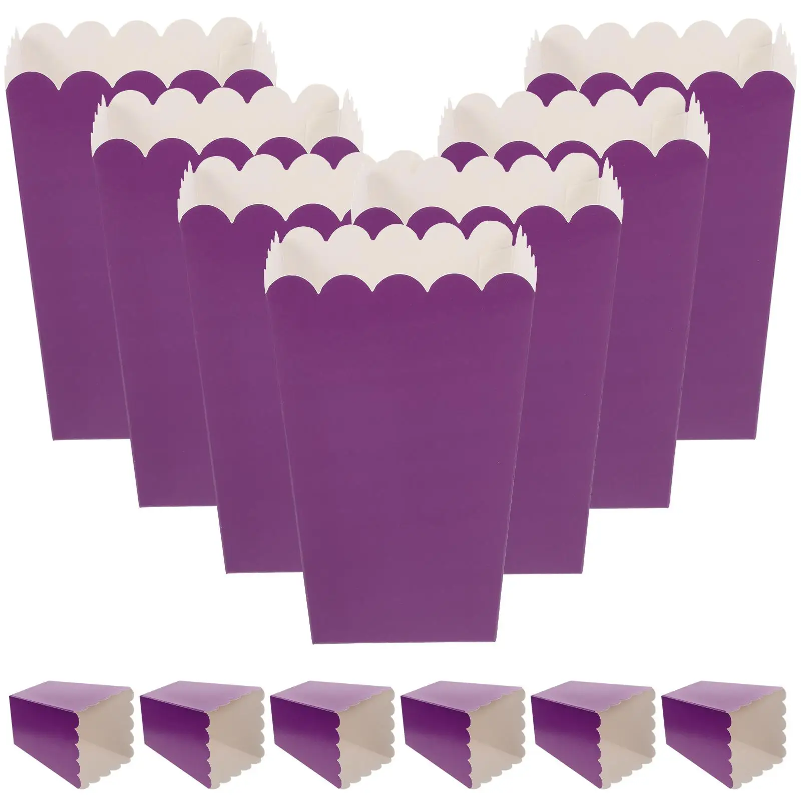 50pcs Bag 250g White Card Popcorn Boxes Party Snack Container Disposable Baking Carton Lilac French Fries Box
50pcs Bag 250g White Card Popcorn Boxes Party Snack Container Disposable Baking Carton Lilac French Fries Box