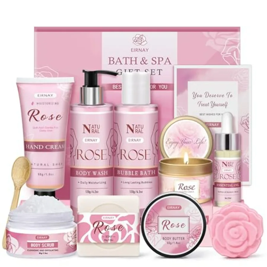 Gifts for Women, 12 PCS Birthday Gifts for Women Rose Relaxing Spa Basket Self Care Package for Her Mom Sister Wife Friend Uniq
Gifts for Women, 12 PCS Birthday Gifts for Women Rose Relaxing Spa Basket Self Care Package for Her Mom Sister Wife Friend Uniq