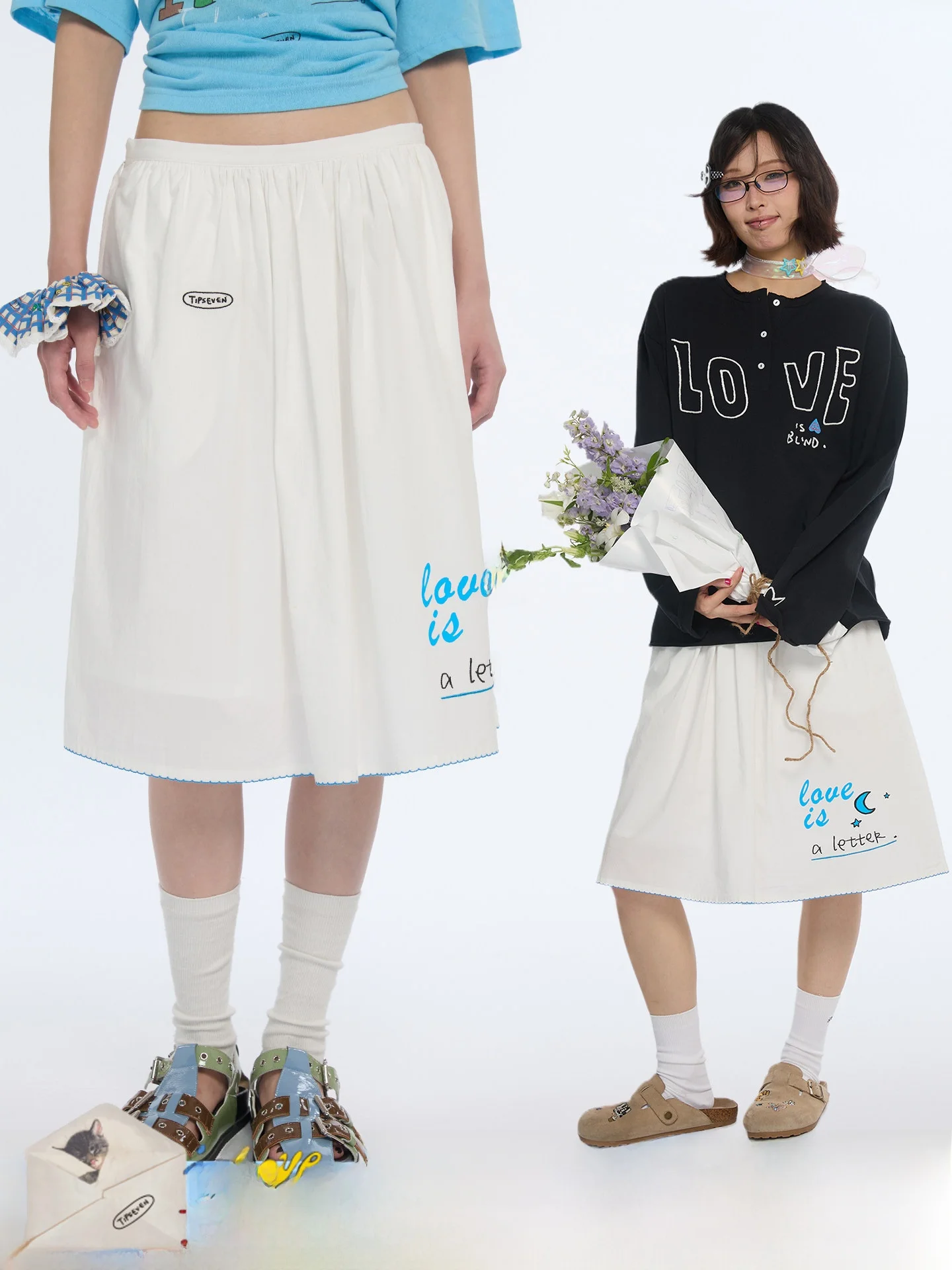 TIPSEVEN Star Moon Letter Summer Embroidered Loose A-Line Midi Skirt Women's Versatile White Half-length Skirt Casual Cotton ...
TIPSEVEN Star Moon Letter Summer Embroidered Loose A-Line Midi Skirt Women's Versatile White Half-length Skirt Casual Cotton ...