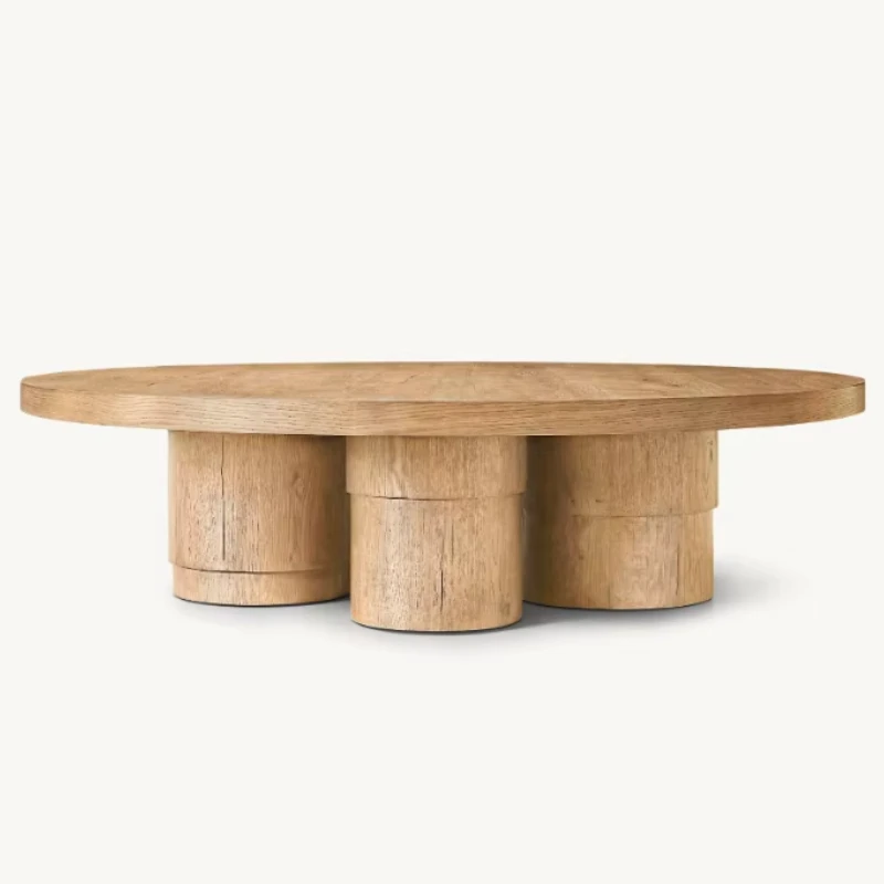 Роскошный круглый журнальный столик из цельного дерева ручной работы в современном стиле
Роскошный круглый журнальный столик из цельного дерева ручной работы в современном стиле