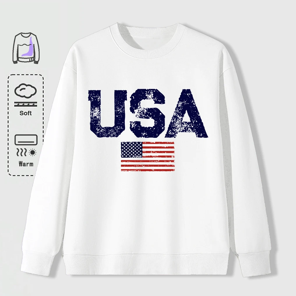 Мужской пуловер в стиле ретро с надписью США и американским флагом, осенний теплый свитшот с 0-образным вырезом, модная одежда больших размеров, унисекс, повседневная одежда с длинным рукавом
Мужской пуловер в стиле ретро с надписью США и американским флагом, осенний теплый свитшот с 0-образным вырезом, модная одежда больших размеров, унисекс, повседневная одежда с длинным рукавом
