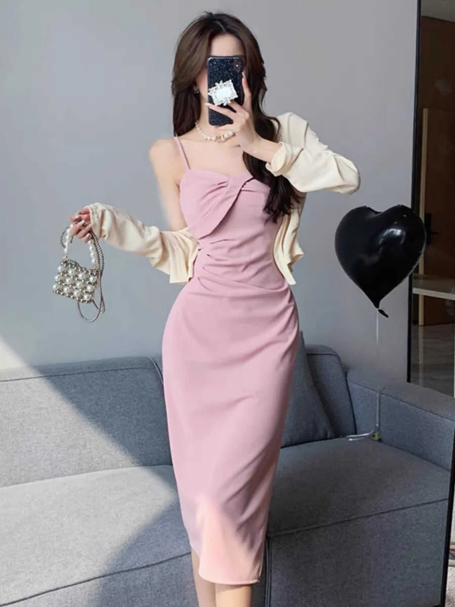 Pure Desire Cross Strap Dress Spring Summer Ladylike Slimming Sexy Countess Figure-Hugging Waist-Cinching Long Dress Women
Pure Desire Cross Strap Dress Spring Summer Ladylike Slimming Sexy Countess Figure-Hugging Waist-Cinching Long Dress Women