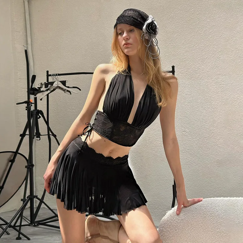 Gtpdpllt Sexy 2 Piece Sets Women Crop Top And Mini Skirt All Black Outfits Women Club Festival Clothing Summer 2025
Gtpdpllt Sexy 2 Piece Sets Women Crop Top And Mini Skirt All Black Outfits Women Club Festival Clothing Summer 2025