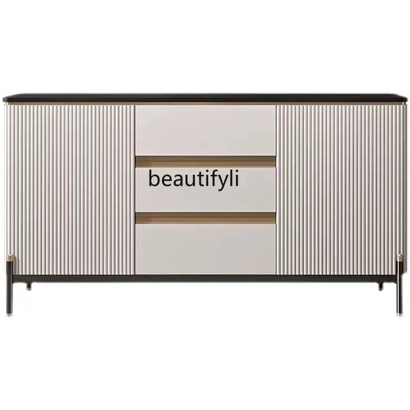 Light luxury door cabinet Modern simple partition storage tea cabinet Decorative shelf Rock slab dining side cabinet
Light luxury door cabinet Modern simple partition storage tea cabinet Decorative shelf Rock slab dining side cabinet