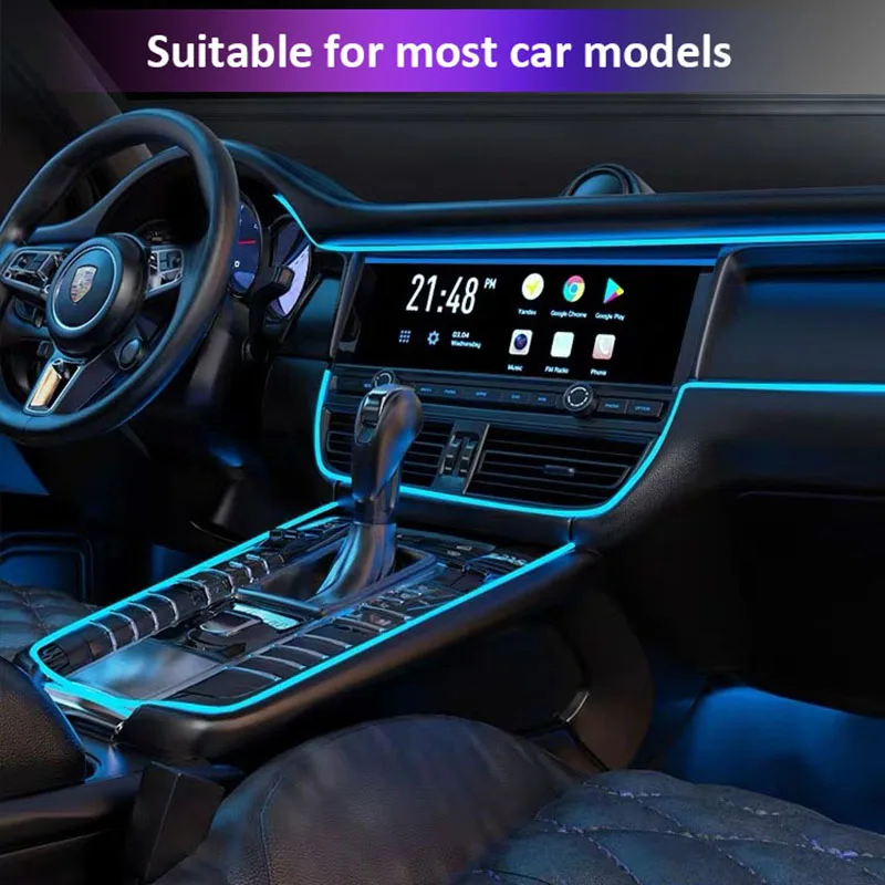 DIY Car Ambient Lighting Self-Adhesive LED Strip Simple Installation Mood Light Plug & Play Car Interior Lights Wireless RGB LED
DIY Car Ambient Lighting Self-Adhesive LED Strip Simple Installation Mood Light Plug & Play Car Interior Lights Wireless RGB LED