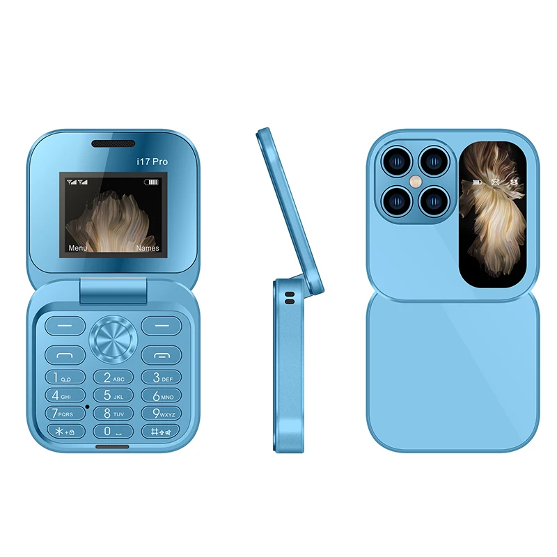 New Design i17 Pro 1.77 inch Dual SIM Standby Cheap Price Mini Size Folding feature phone
New Design i17 Pro 1.77 inch Dual SIM Standby Cheap Price Mini Size Folding feature phone