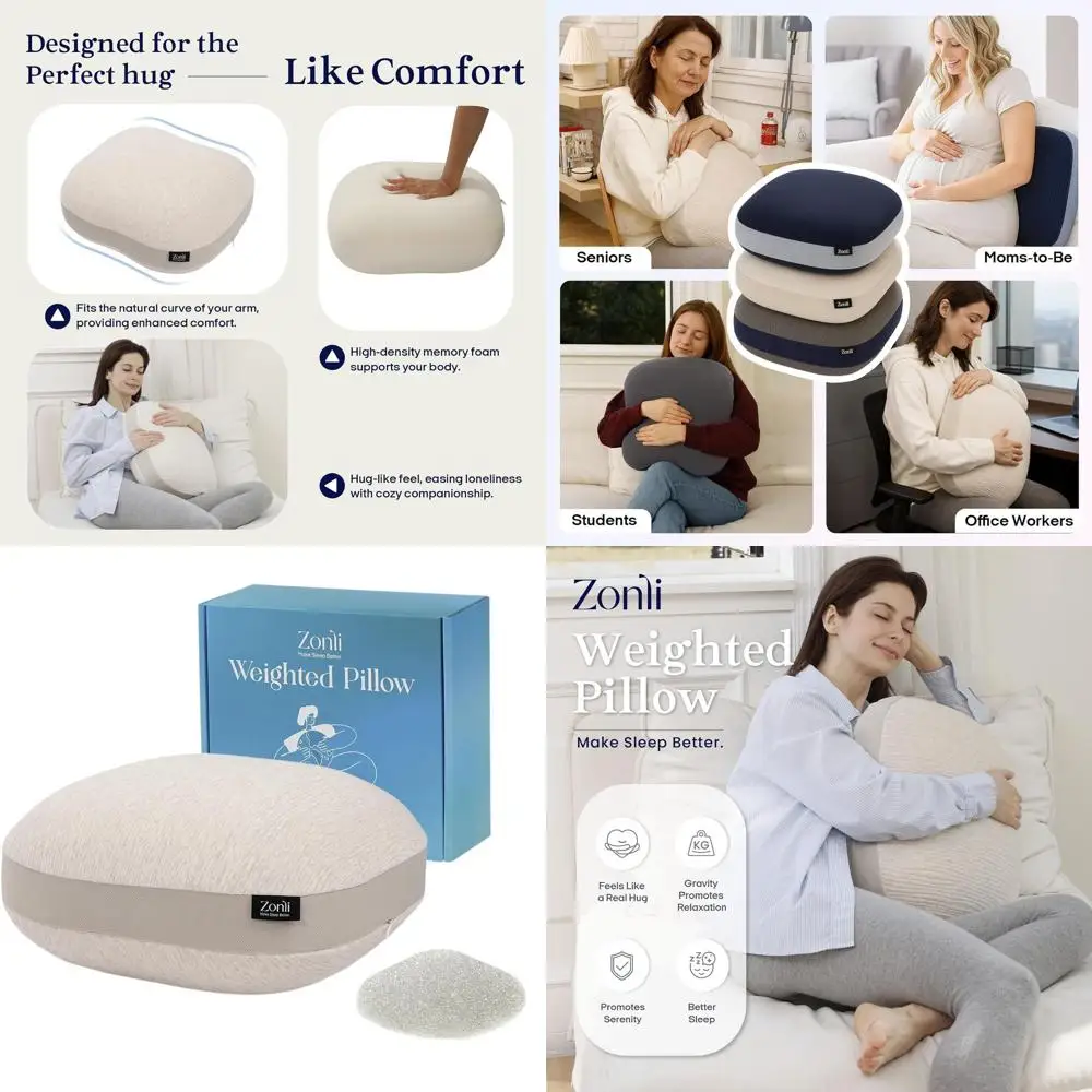 Adult 6.5 lbs Washable Weighted Hug Pillow for Improved Sleep - Detachable Memory Foam Sensory Pillow (Beige)
Adult 6.5 lbs Washable Weighted Hug Pillow for Improved Sleep - Detachable Memory Foam Sensory Pillow (Beige)