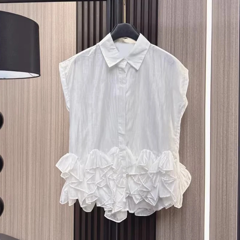 French Style Loose Fit Sleeveless Shirt Women's Gored Skirt Design Summer New Arrival Top Breathable Skin-Friendly Button Clo...
French Style Loose Fit Sleeveless Shirt Women's Gored Skirt Design Summer New Arrival Top Breathable Skin-Friendly Button Clo...
