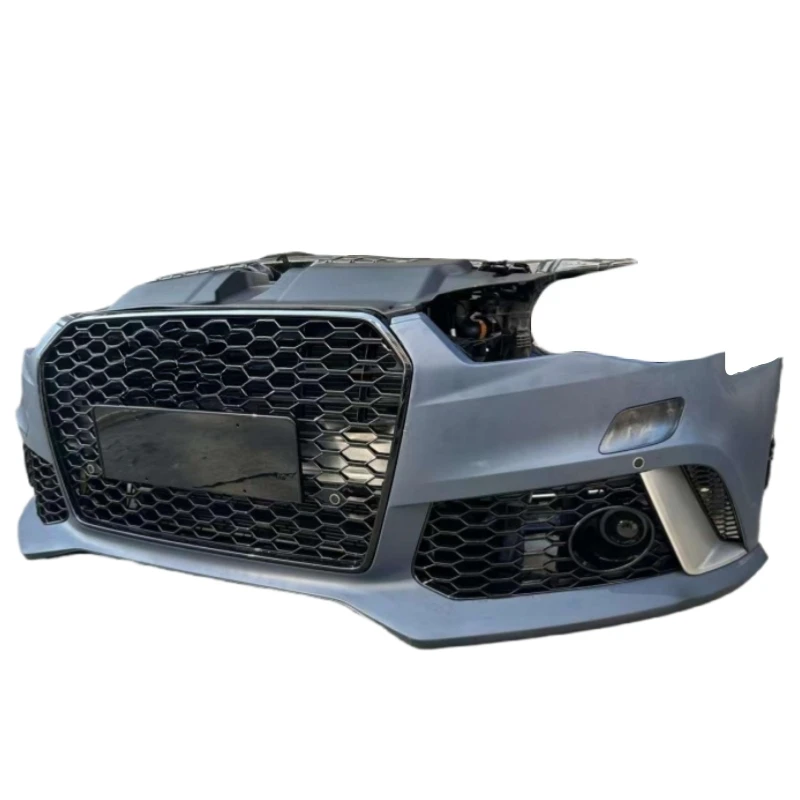 Replacement body kit for Audi RS6 front bumper RS style High quality ABS plastic with chrome for easy installation
Replacement body kit for Audi RS6 front bumper RS style High quality ABS plastic with chrome for easy installation