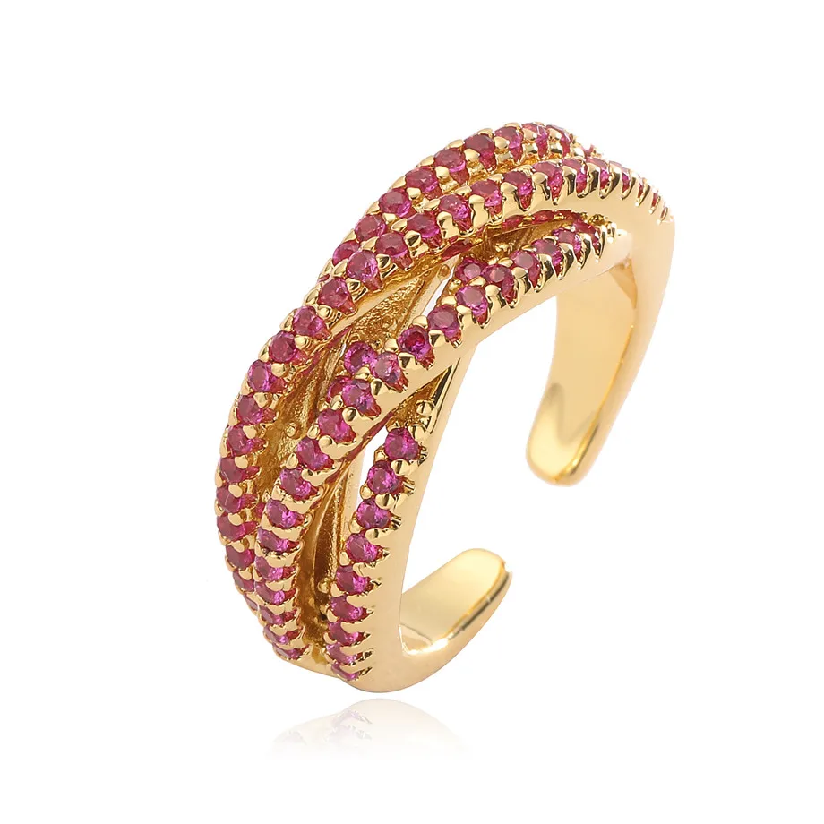 Ladies Ring Plated 18k Gold Colored Zircon Crystal Weaving Adjustable Fashion Jewelry Festival Gift
Ladies Ring Plated 18k Gold Colored Zircon Crystal Weaving Adjustable Fashion Jewelry Festival Gift