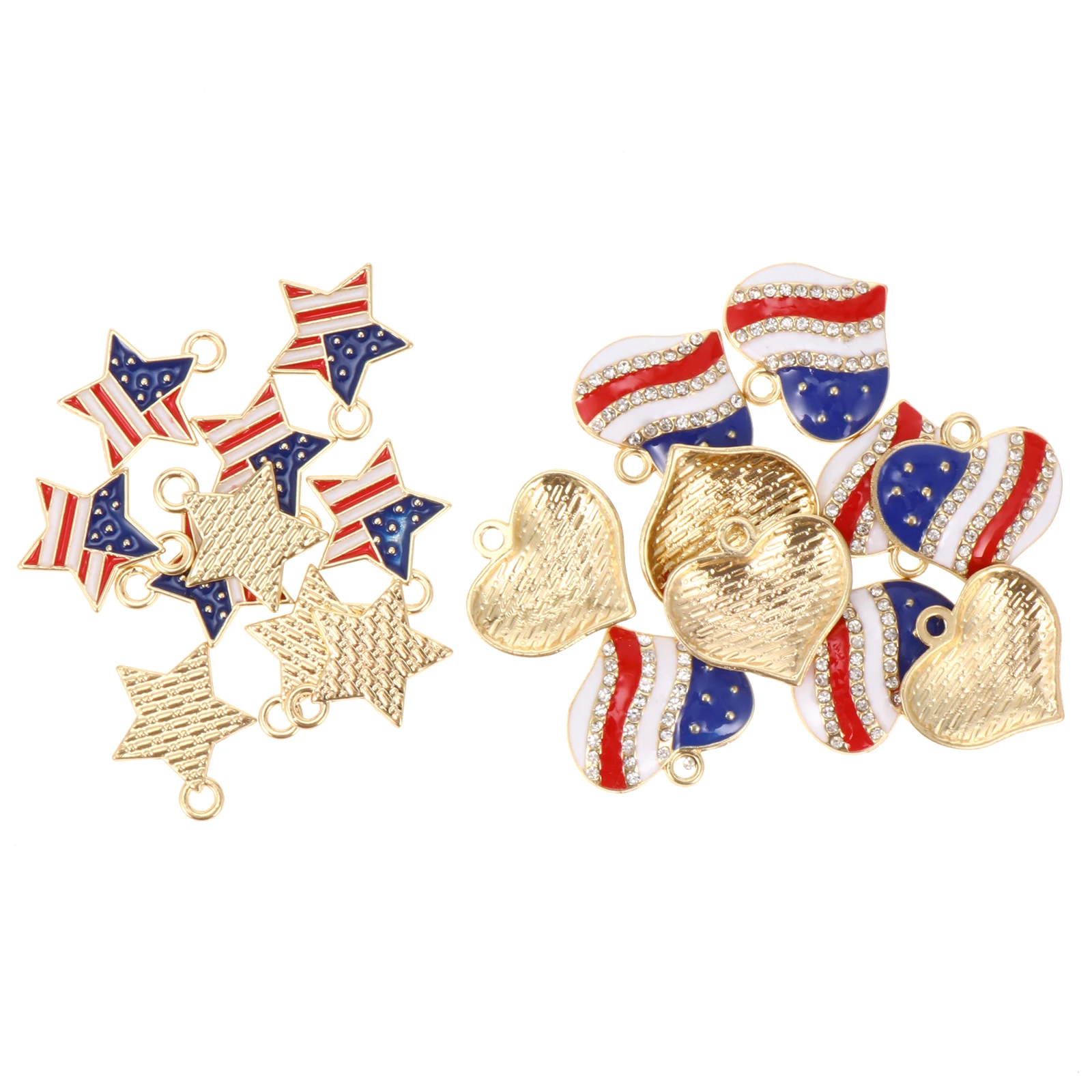 20 Pcs Independence Day Pendant Heart Shaped Alloy Charms Patriotic Decorations Festival Hanging Accessories for Necklace
20 Pcs Independence Day Pendant Heart Shaped Alloy Charms Patriotic Decorations Festival Hanging Accessories for Necklace