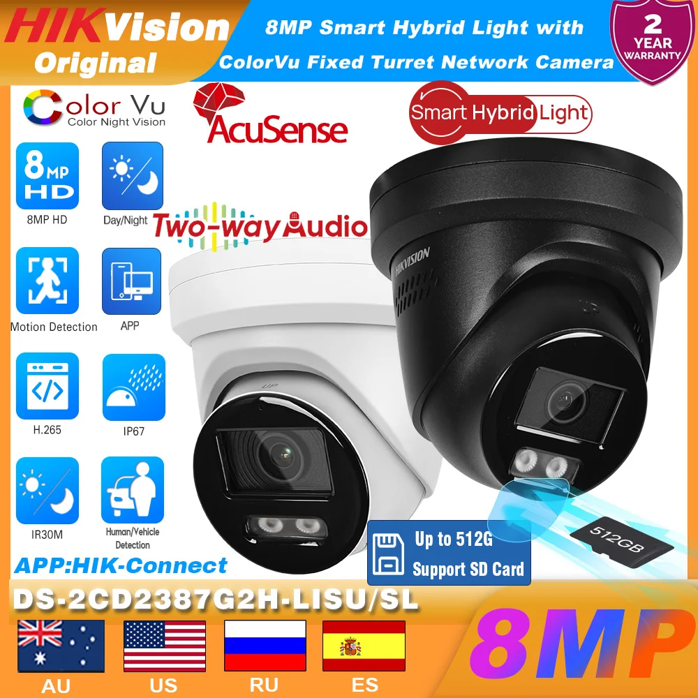 Hikvision 8MP 4K DS-2CD2387G2H-LISU/SL Умный гибридный свет ColorVu IP-камера Стробоскоп Звуковое предупреждение Наблюдение Acusense
Hikvision 8MP 4K DS-2CD2387G2H-LISU/SL Умный гибридный свет ColorVu IP-камера Стробоскоп Звуковое предупреждение Наблюдение Acusense