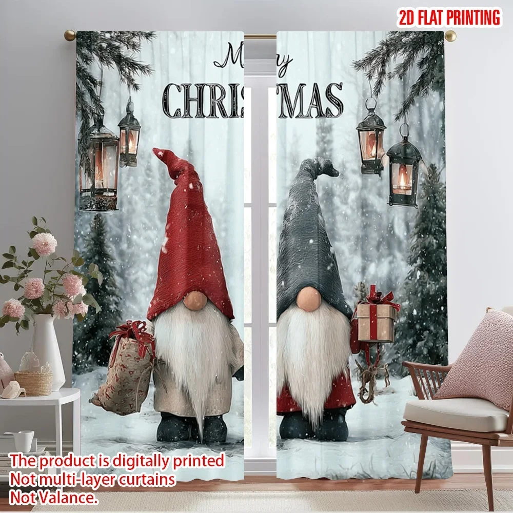 2pcs,2D plane printing Window Curtain Merry Christmas Merry Christmas gnome with red hat in snow scene Polyester Fabric (without
2pcs,2D plane printing Window Curtain Merry Christmas Merry Christmas gnome with red hat in snow scene Polyester Fabric (without