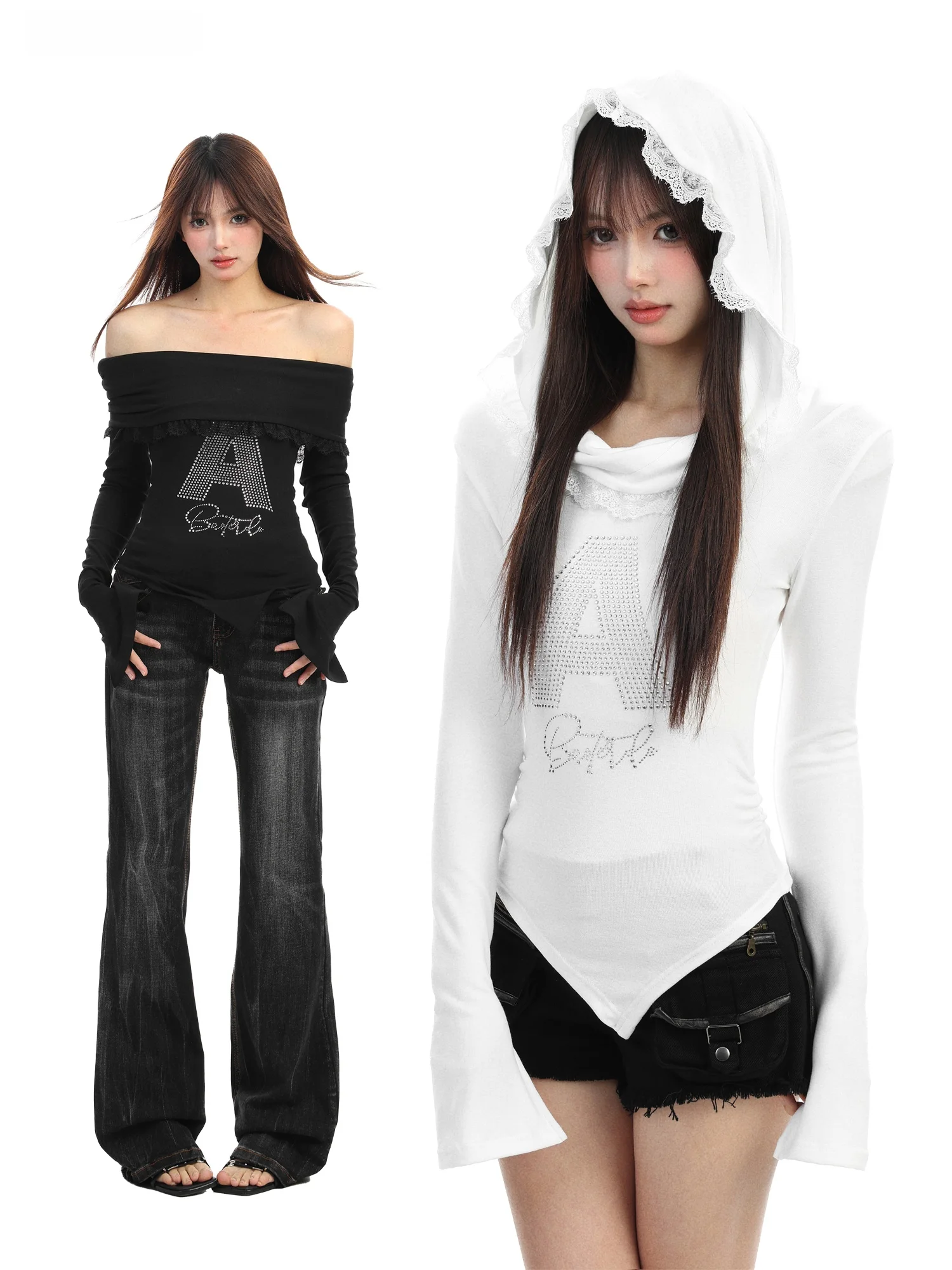 Hot Girl Long Sve Hoodie T-irt Women's Slim Fit Diamond Embellied Irregular Design Comfortable Breathable Spring Top
Hot Girl Long Sve Hoodie T-irt Women's Slim Fit Diamond Embellied Irregular Design Comfortable Breathable Spring Top